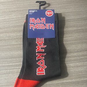 Iron Maiden Black and Red Socks